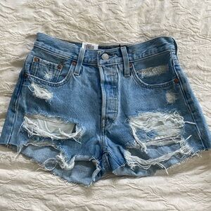 Levi's Women's Blue Denim Shorts